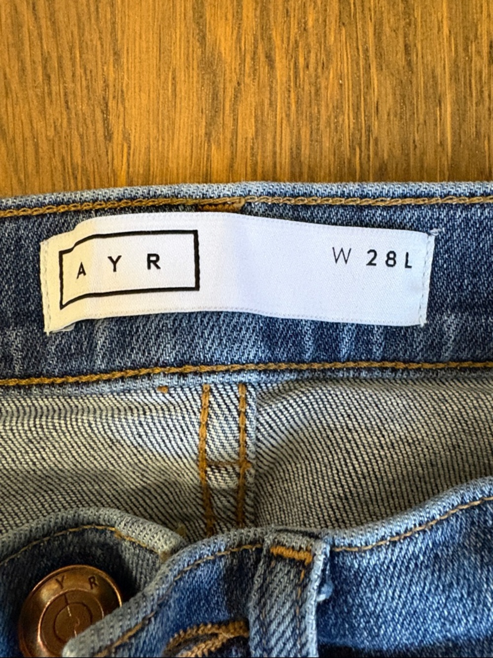 AYR the pop jeans size 28L - Picture 3 of 6